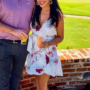 Angel Biba White Floral Dress